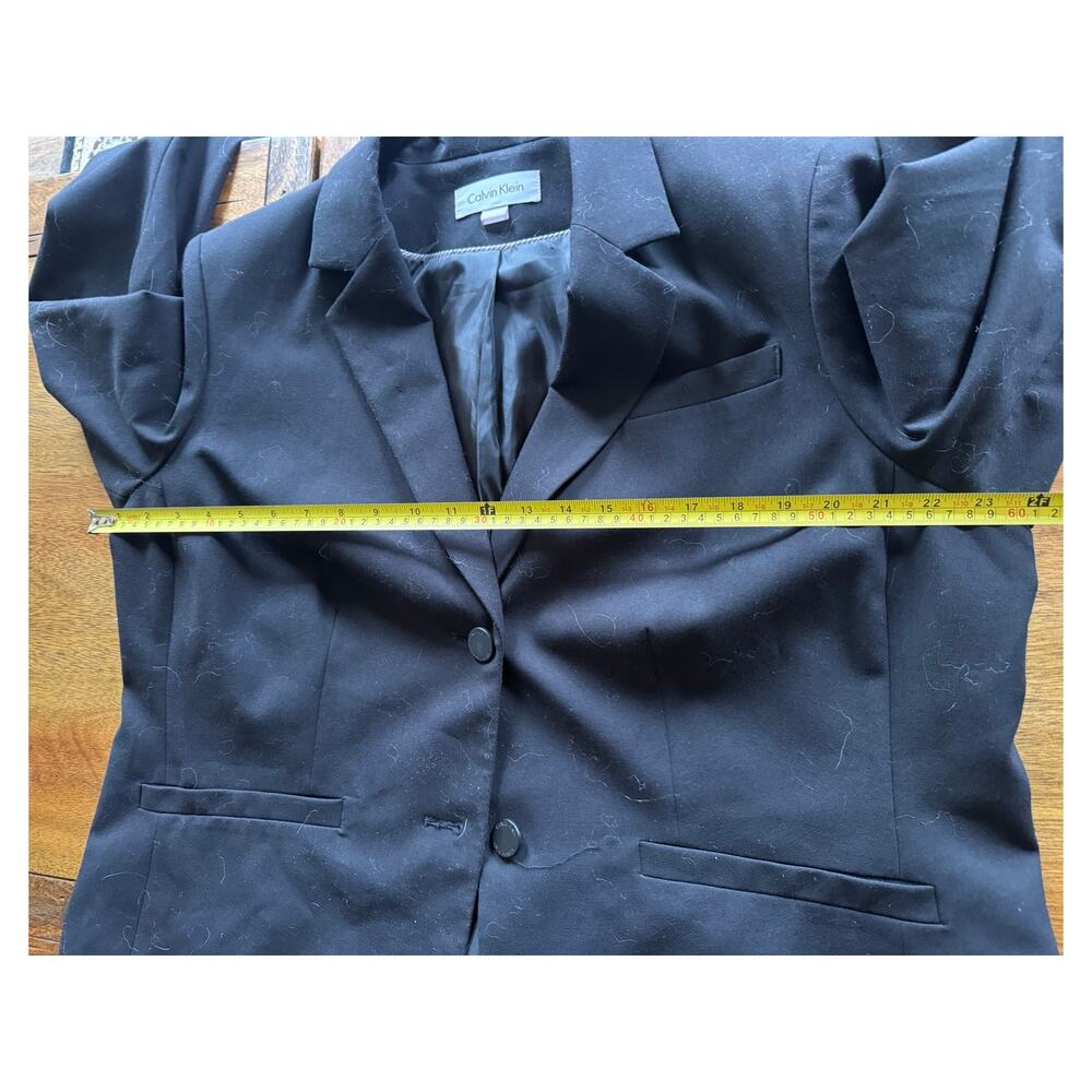 Calvin Klein Black Stretch Blazer Women’s 18W Career Work Jacket CBK - Picture 7 of 8